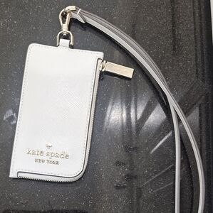 Kate Spade Light Gray Card Holder Crossbody